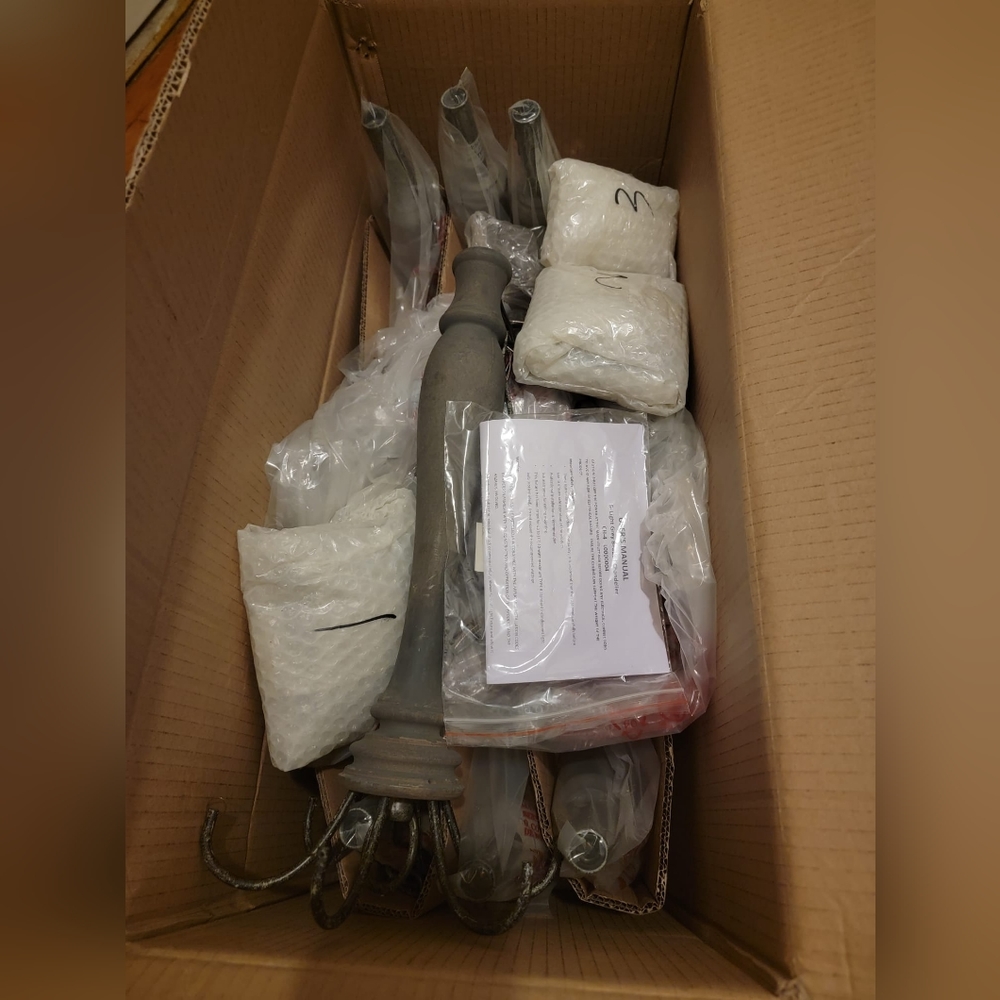 Chandelier Wooden Bead French Country Candle Style